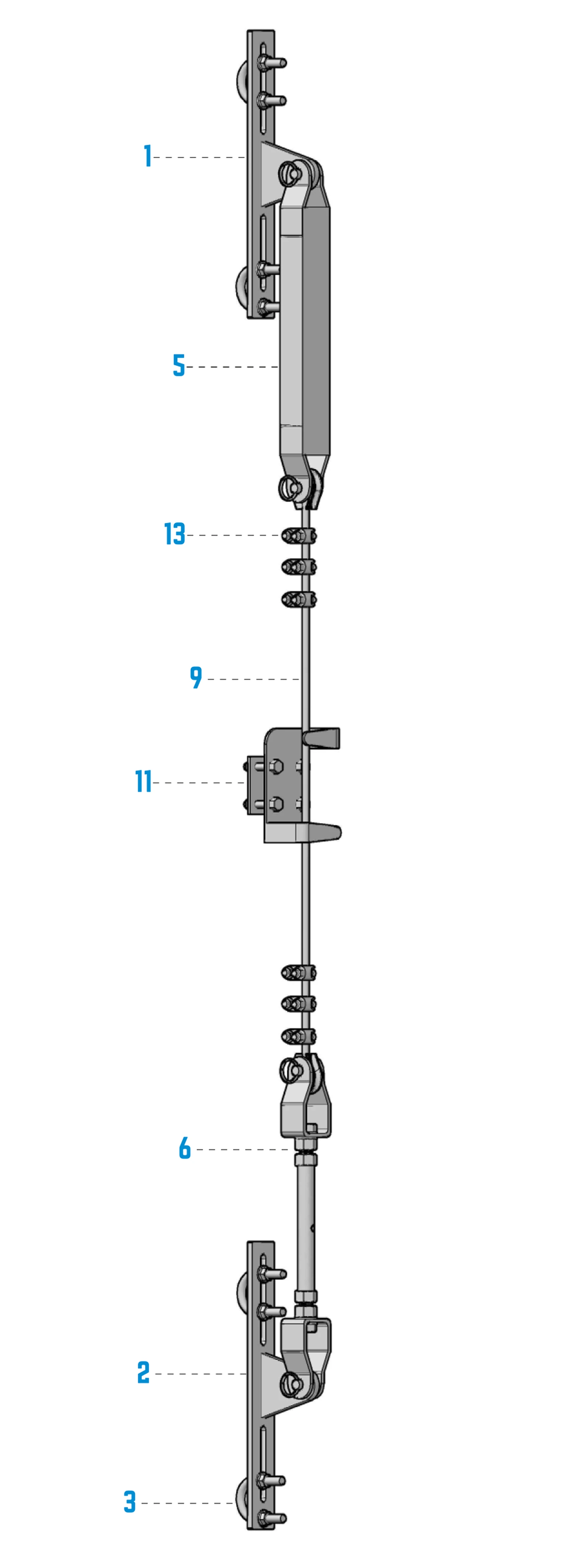 Vertical lifeline components